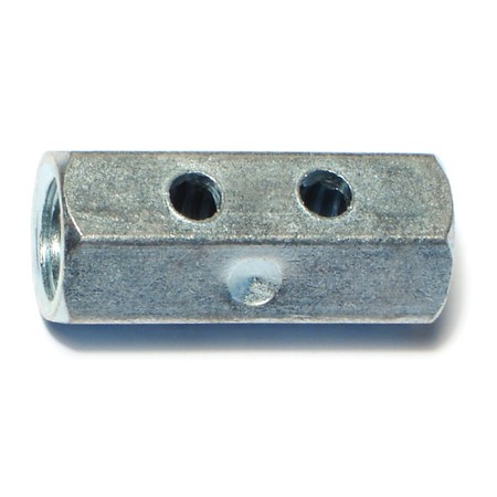 MIDWEST FASTENER Inspection Hole Coupling Nut, 5/8"-11, Steel, Zinc Plated, 1-7/8 in Lg, 20 PK 09870